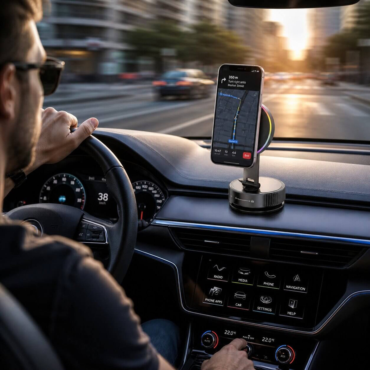 MagniDrive™ | MagSafe-Autohalterung mit 15-W-Wireless-Charging