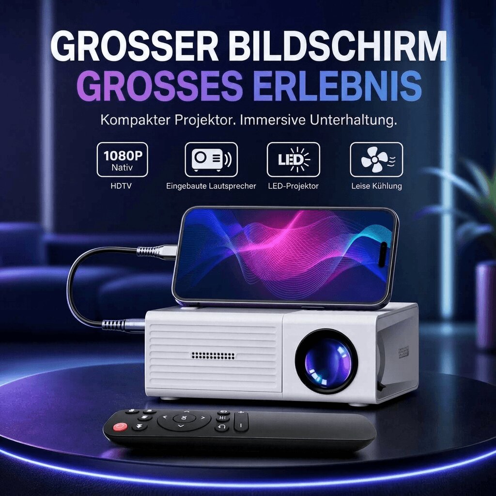 CineVanta™ | Mini-Beamer für Zuhause mit 3000 Lumen