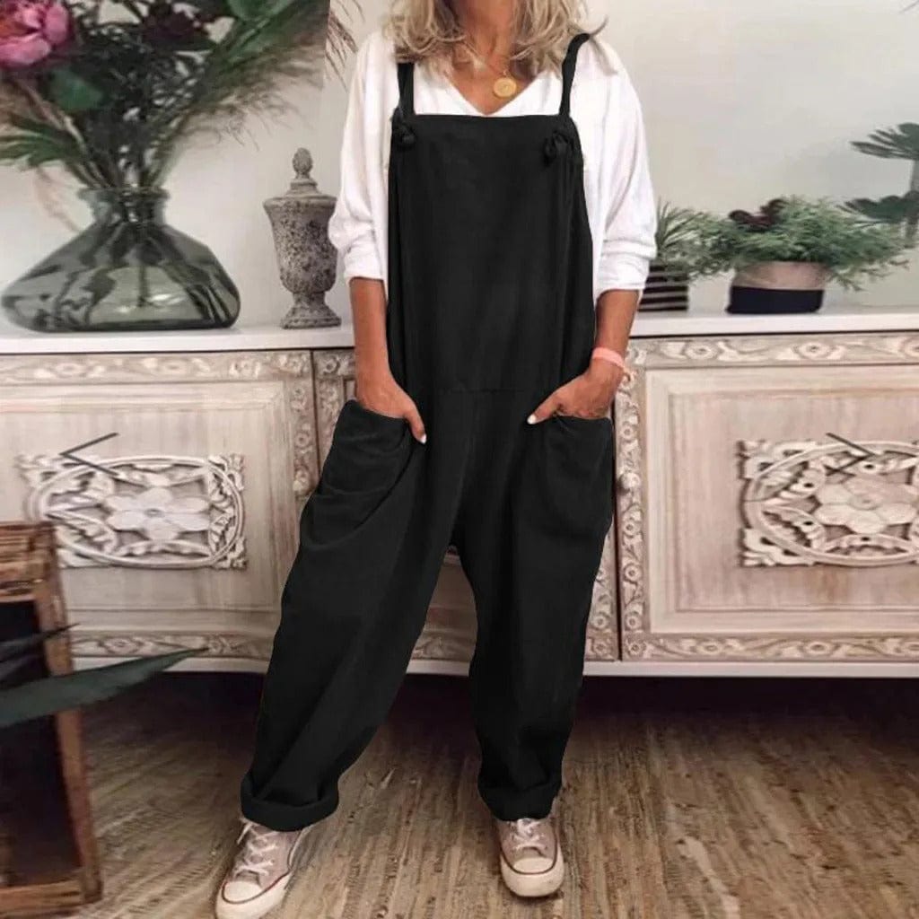 Brisande | Combinaison Femme Sans Manches à Jambe Large, Coupe Ample en Coton & Lin