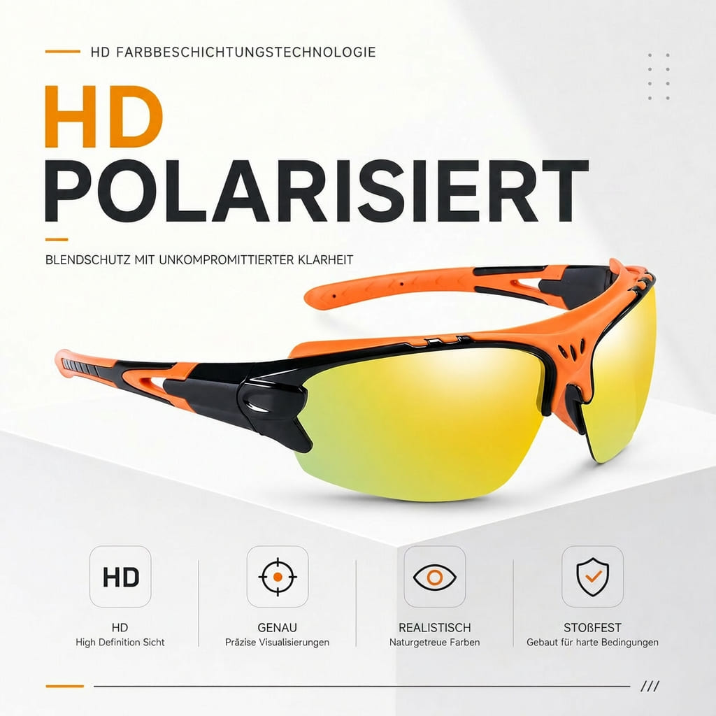 SonnenKlar™ | Polarisierte Sportsonnenbrille mit UV400-Schutz