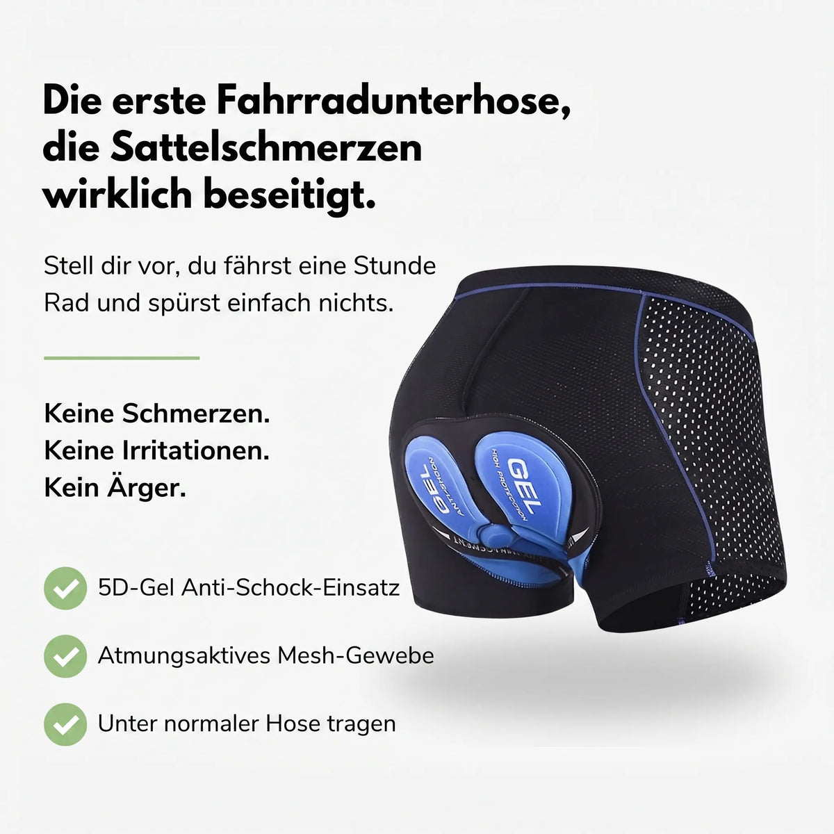 CycleCushion™ | Fahrradhose mit Gelpolster für Damen und Herren