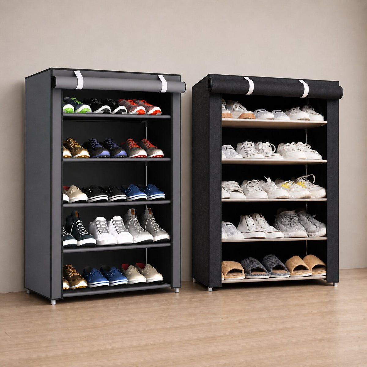SchuhOrdina™ | Freistehender Schuhschrank mit Reißverschluss und Staubschutz