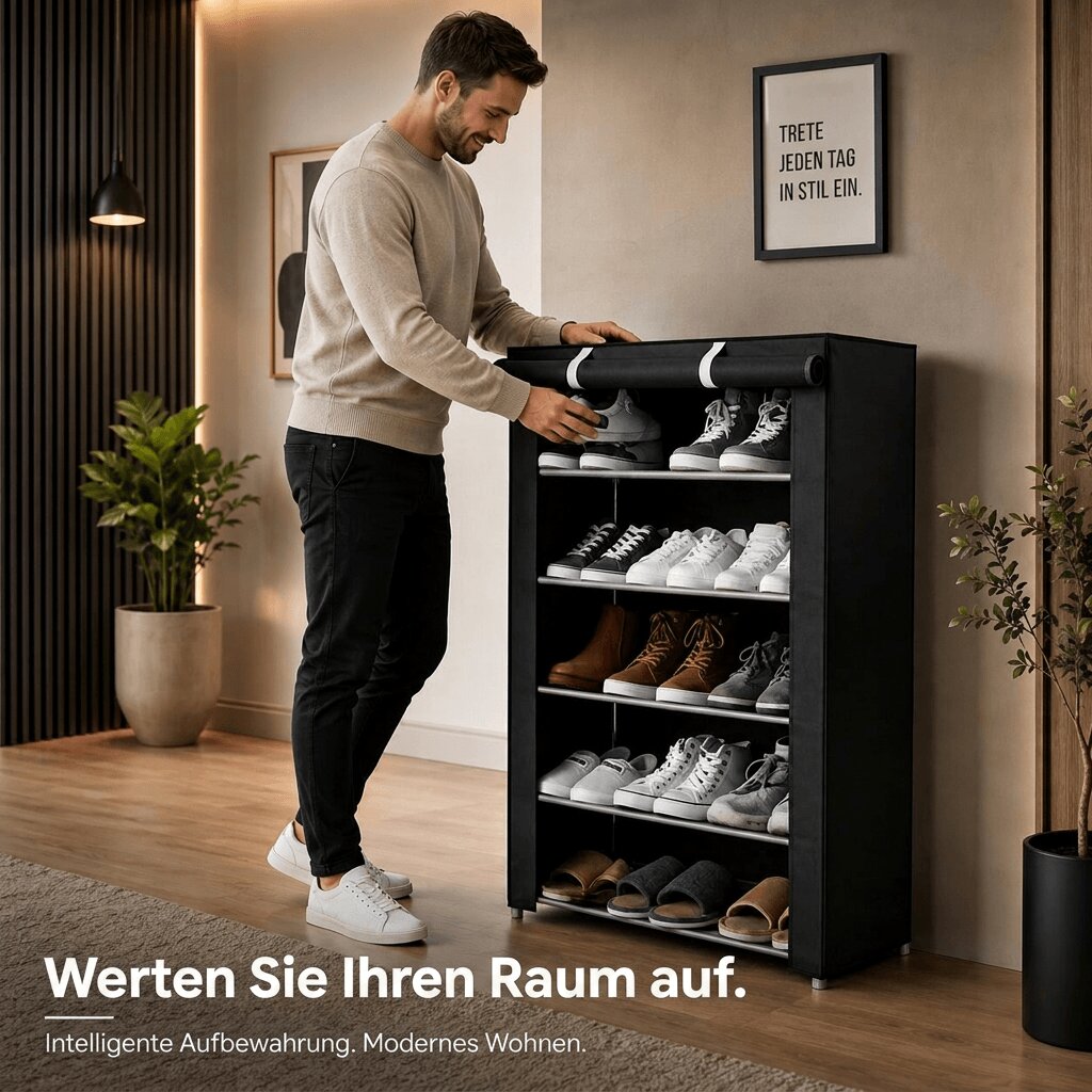 SchuhOrdina™ | Freistehender Schuhschrank mit Reißverschluss und Staubschutz