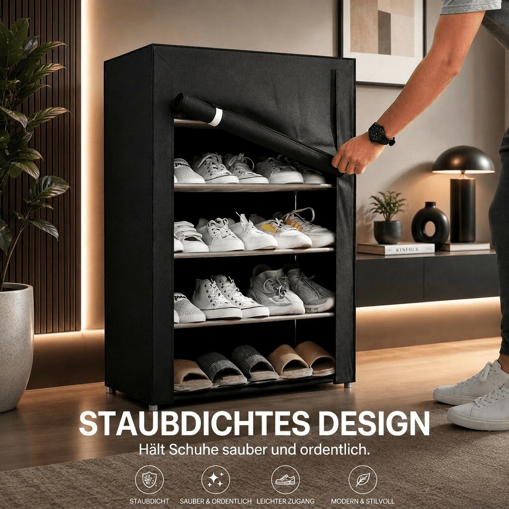 SchuhOrdina™ | Freistehender Schuhschrank mit Reißverschluss und Staubschutz