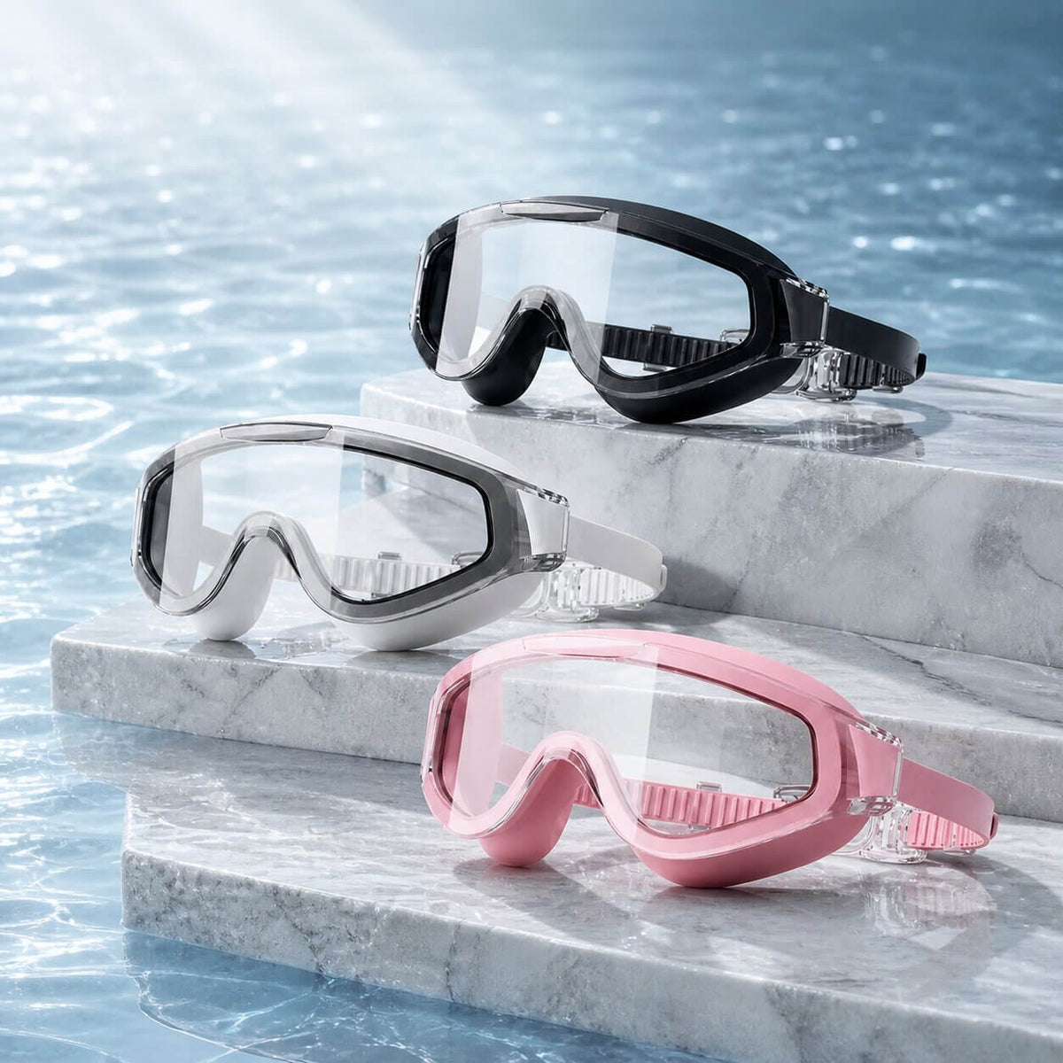 ClearWave™ | HD-Schwimmbrille mit Anti-Beschlag-Beschichtung und Silikonband