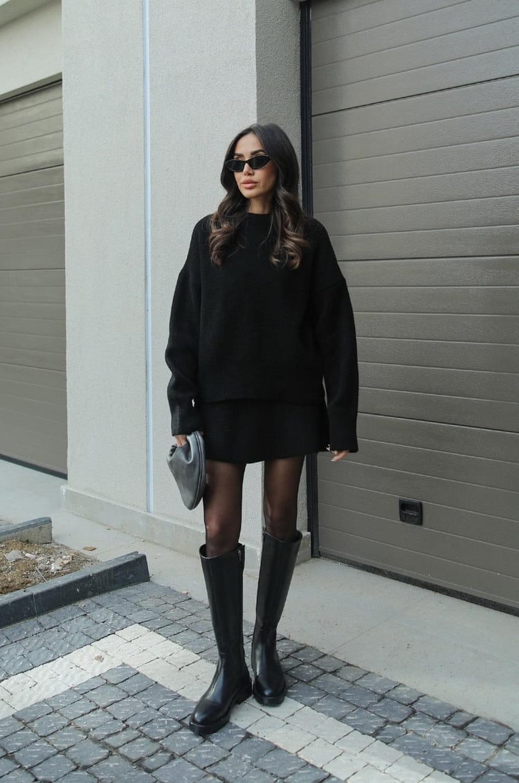 Cozy Knit Set | Ensemble Femme Pull & Mini-Jupe en Maille Douce