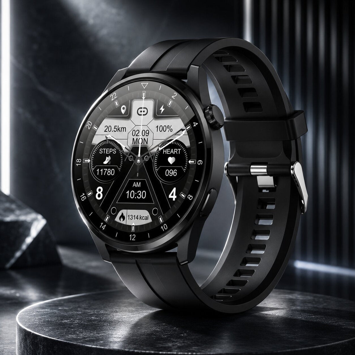 PulseVeyron™ | Herren-Smartwatch mit Gesundheitsfunktionen und Bluetooth-Telefonie