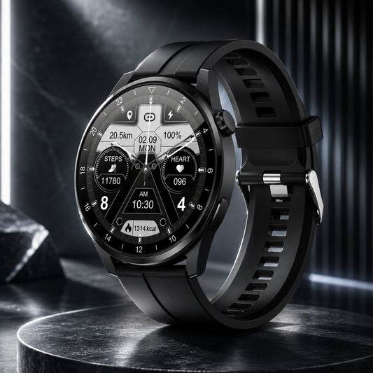 PulseVeyron™ | Herren-Smartwatch mit Gesundheitsfunktionen und Bluetooth-Telefonie