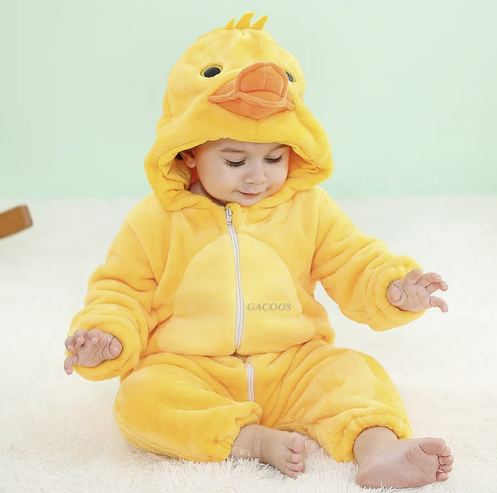 FleecePanda™ | Baby-Overall mit Tierkapuze aus weichem Flanell