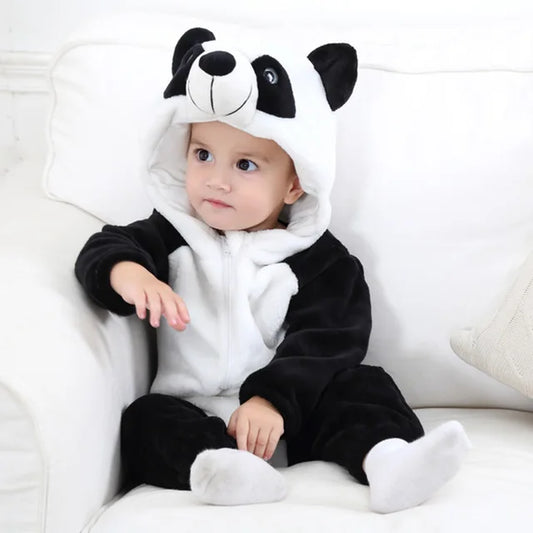 FleecePanda™ | Baby-Overall mit Tierkapuze aus weichem Flanell