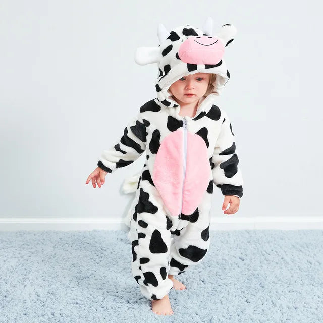 FleecePanda™ | Baby-Overall mit Tierkapuze aus weichem Flanell