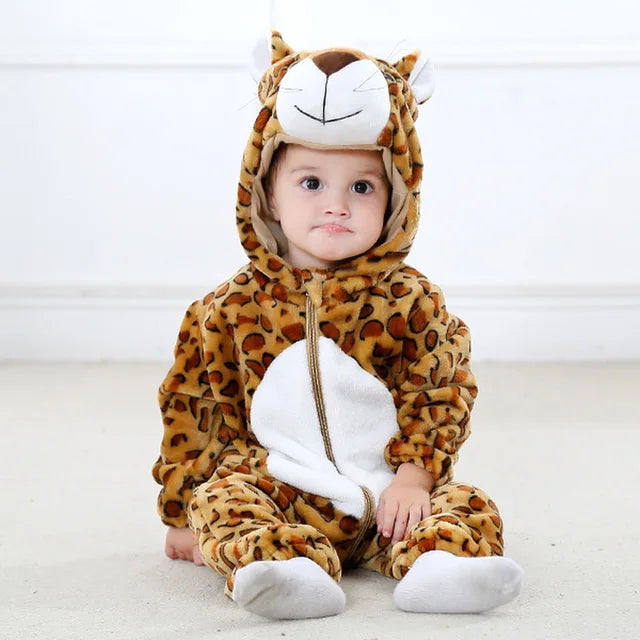 FleecePanda™ | Baby-Overall mit Tierkapuze aus weichem Flanell