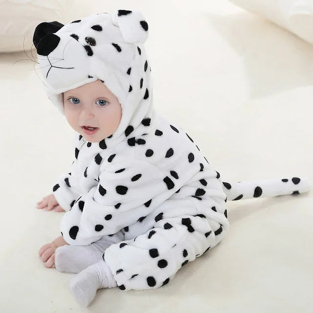 FleecePanda™ | Baby-Overall mit Tierkapuze aus weichem Flanell