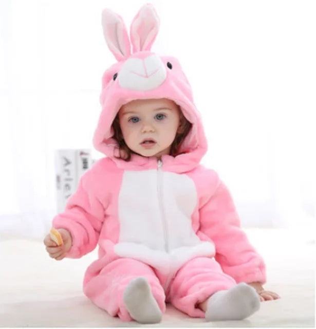 FleecePanda™ | Baby-Overall mit Tierkapuze aus weichem Flanell
