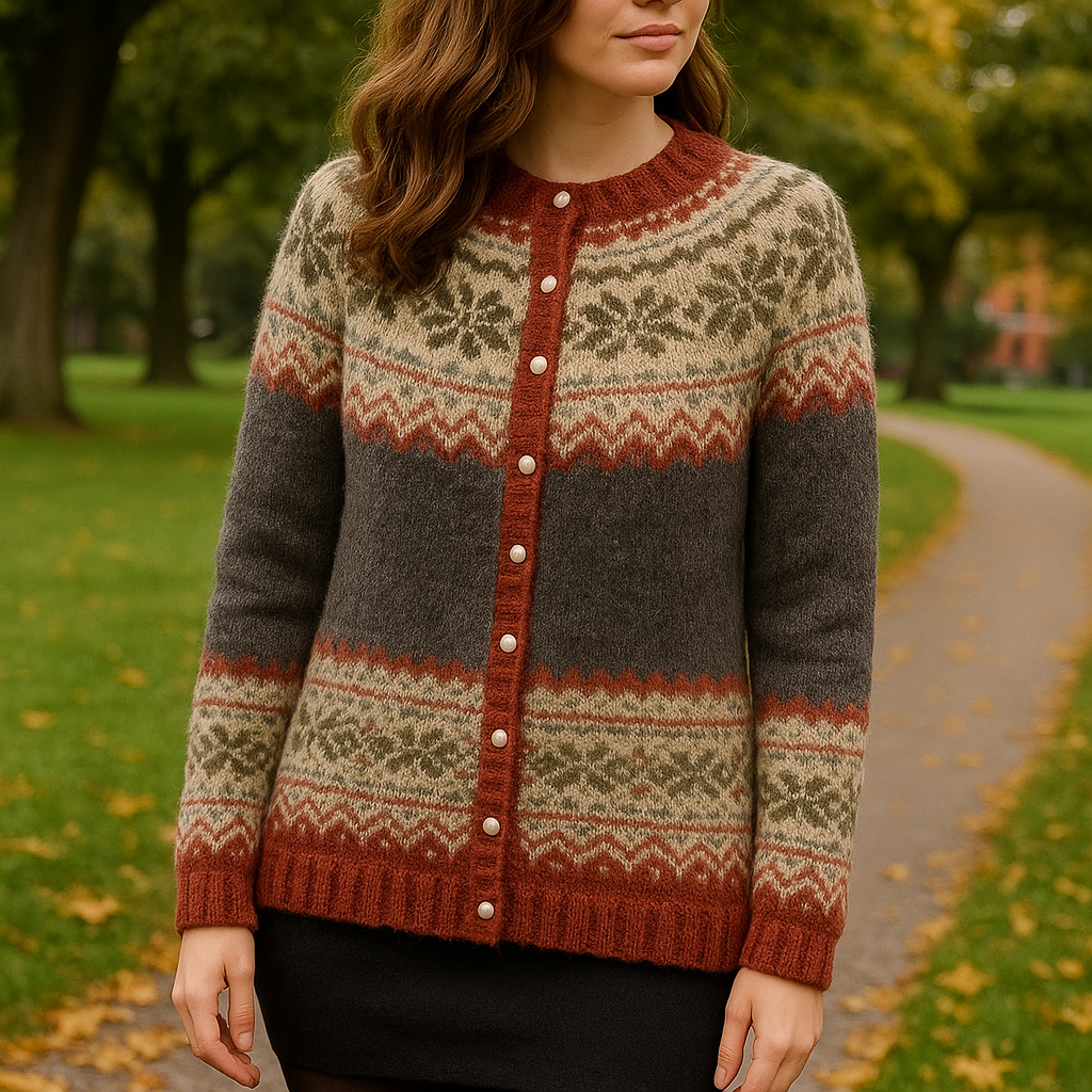 Nordic Warm Knit Cardigan Femme | Élégance et Chaleur pour l’Hiver