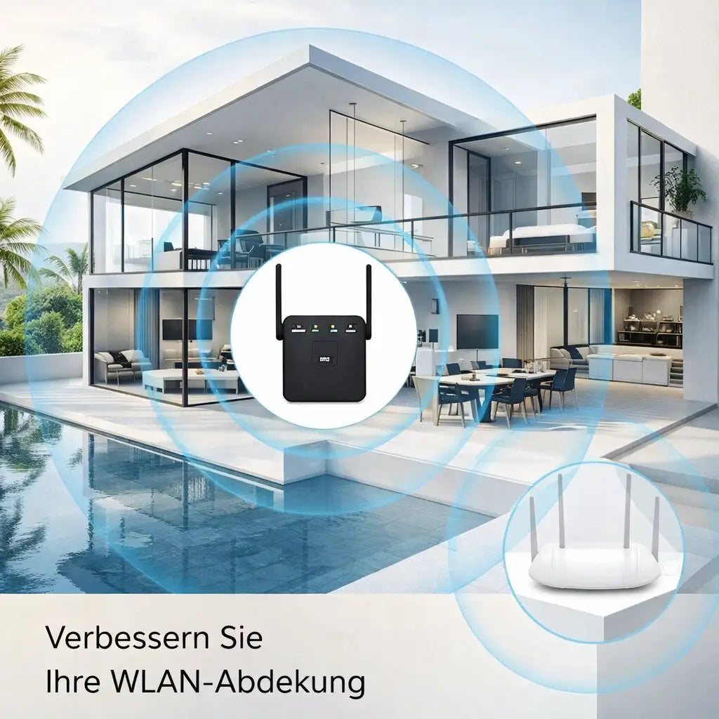 SignalBoost™ | WLAN-Verstärker mit 300 Mbps, WPS und Ethernet-Anschluss
