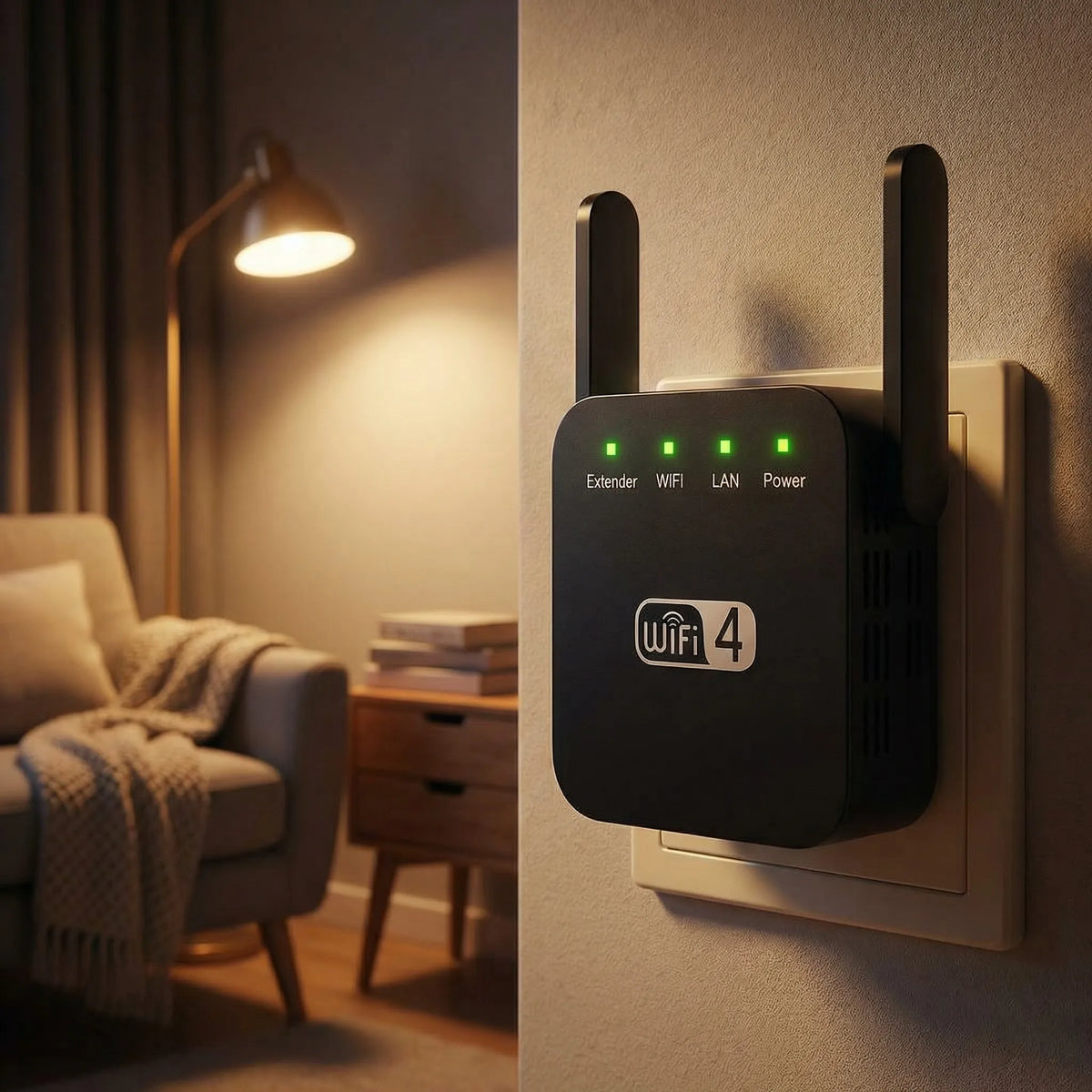 SignalBoost™ | WLAN-Verstärker mit 300 Mbps, WPS und Ethernet-Anschluss