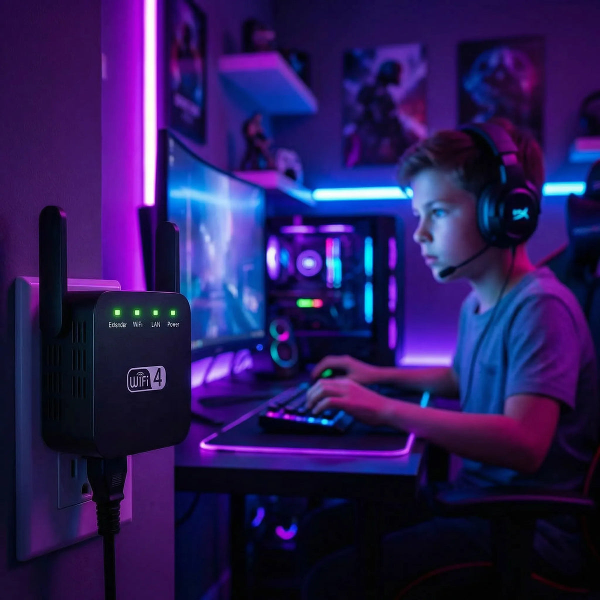 SignalBoost™ | WLAN-Verstärker mit 300 Mbps, WPS und Ethernet-Anschluss
