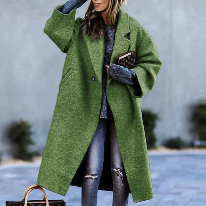 Long Check Coat Femme | Manteau Oversize à Carreaux pour Hiver