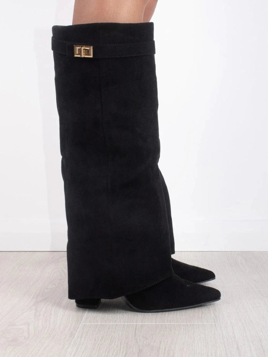 Bottes Hautes Femme | Large Ouverture et Talon Bloc Élégant